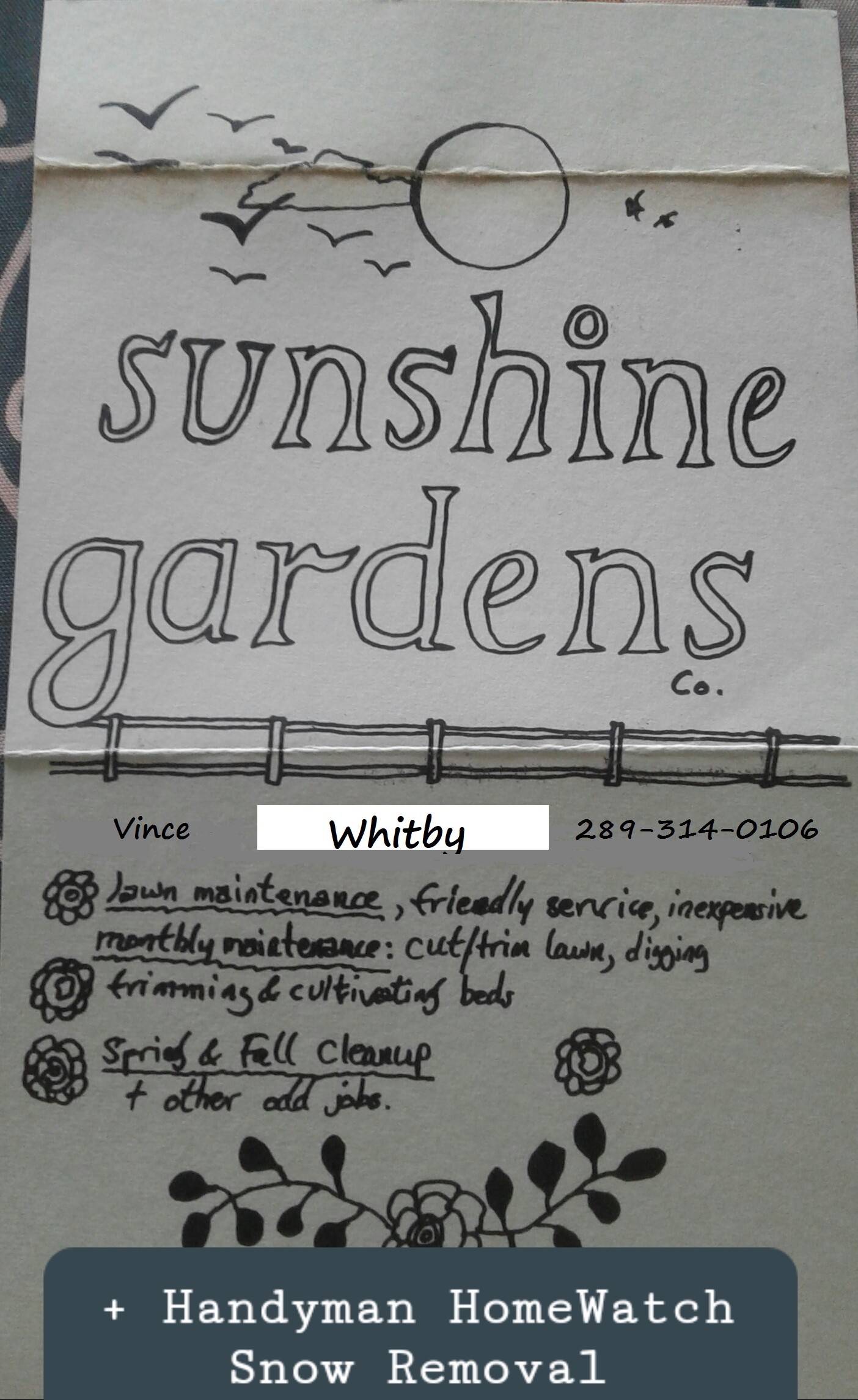 Gardening Flyer we used 20 years ago Gardening Flyer we used 20 years ago